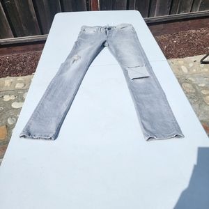 AllSaints cigarettes W/28 gray distressed jeans. used good condition